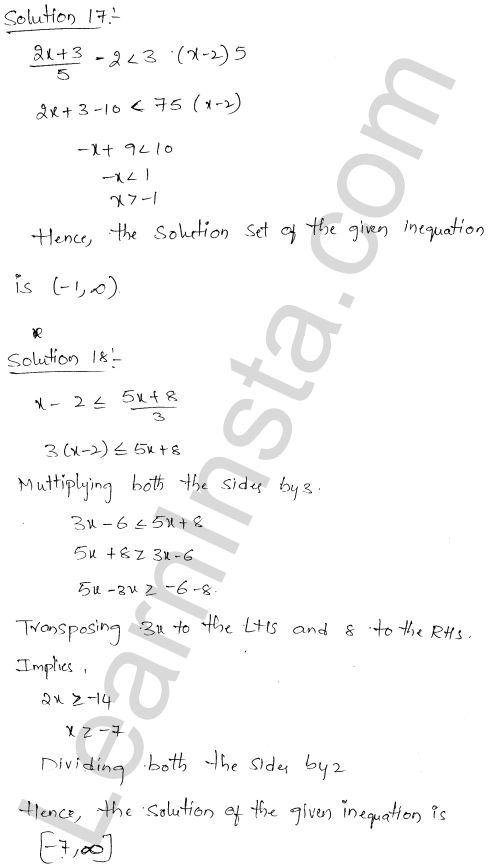 RD Sharma Class 11 Solutions Chapter 15 Linear Inequations Ex 15.1 1.8