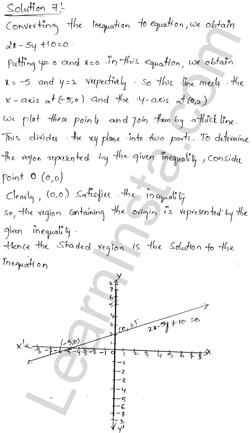 RD Sharma Class 11 Solutions Chapter 15 Linear Inequations Ex 15.5 1.7