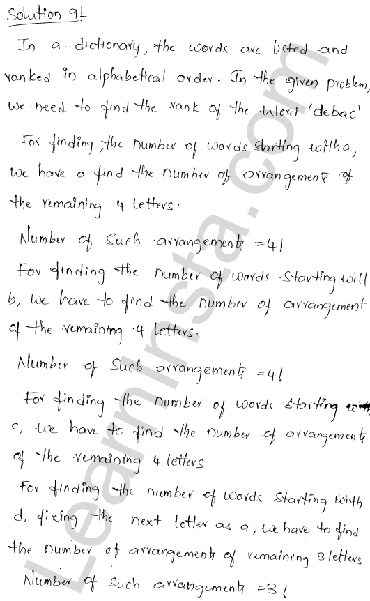 RD Sharma Class 11 Solutions Chapter 16 Permutations Ex 16.5 10