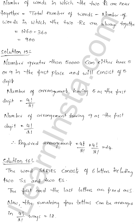 RD Sharma Class 11 Solutions Chapter 16 Permutations Ex 16.5 14