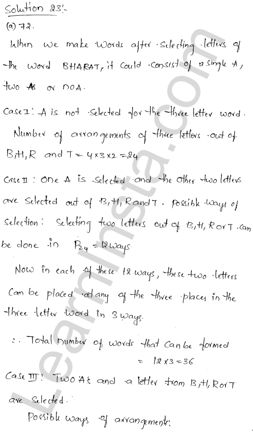 RD Sharma Class 11 Solutions Chapter 16 Permutations MCQ 1.15