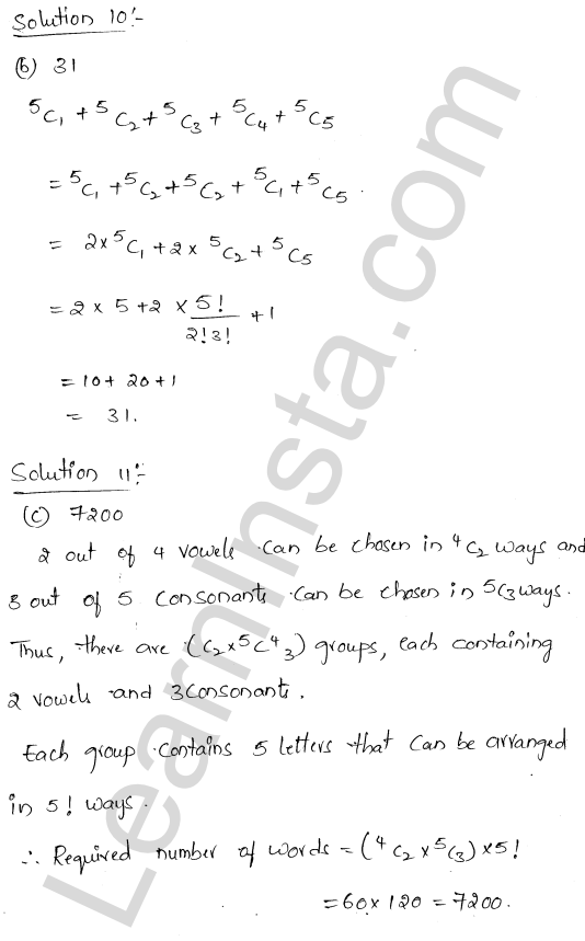 RD Sharma Class 11 Solutions Chapter 17 Combinations MCQ 1.4