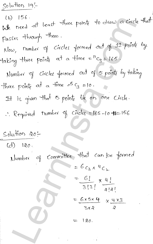 RD Sharma Class 11 Solutions Chapter 17 Combinations MCQ 1.8