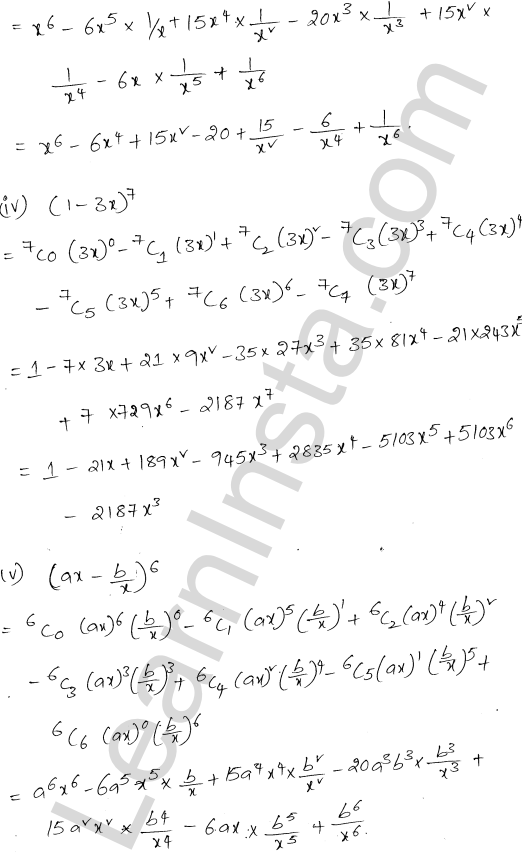 RD Sharma Class 11 Solutions Chapter 18 Binomial Theorem Ex 18.1 1.2