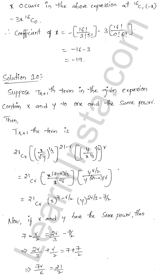 RD Sharma Class 11 Solutions Chapter 18 Binomial Theorem Ex 18.2 1.11