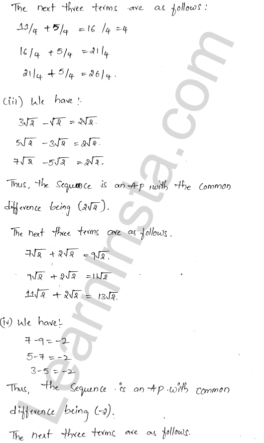 RD Sharma Class 11 Solutions Chapter 19 Arithmetic Progressions Ex 19.1 1.3