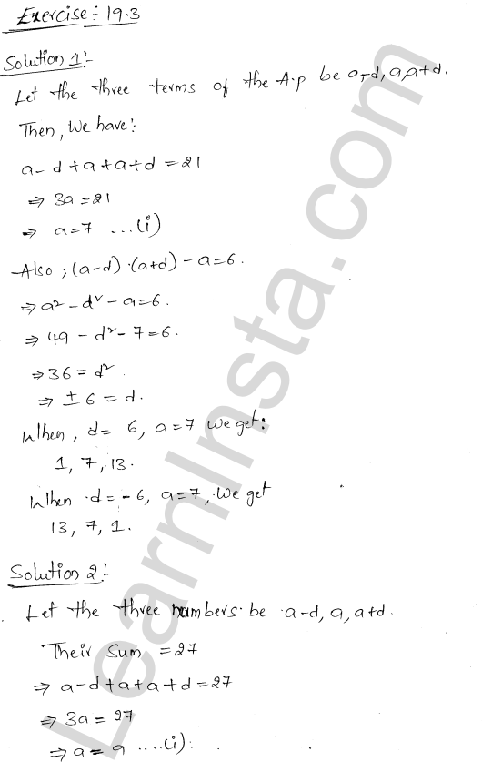 RD Sharma Class 11 Solutions Chapter 19 Arithmetic Progressions Ex 19.3 1.1