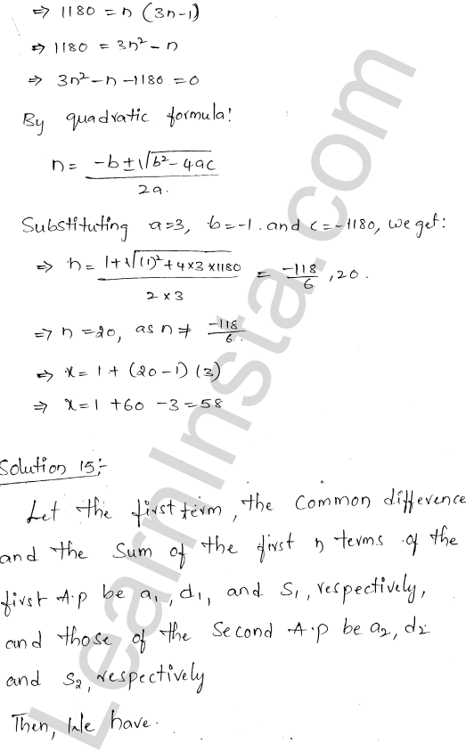 RD Sharma Class 11 Solutions Chapter 19 Arithmetic Progressions Ex 19.4 1.15