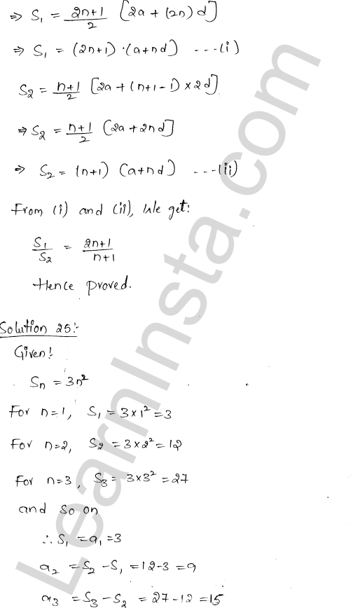 RD Sharma Class 11 Solutions Chapter 19 Arithmetic Progressions Ex 19.4 1.25