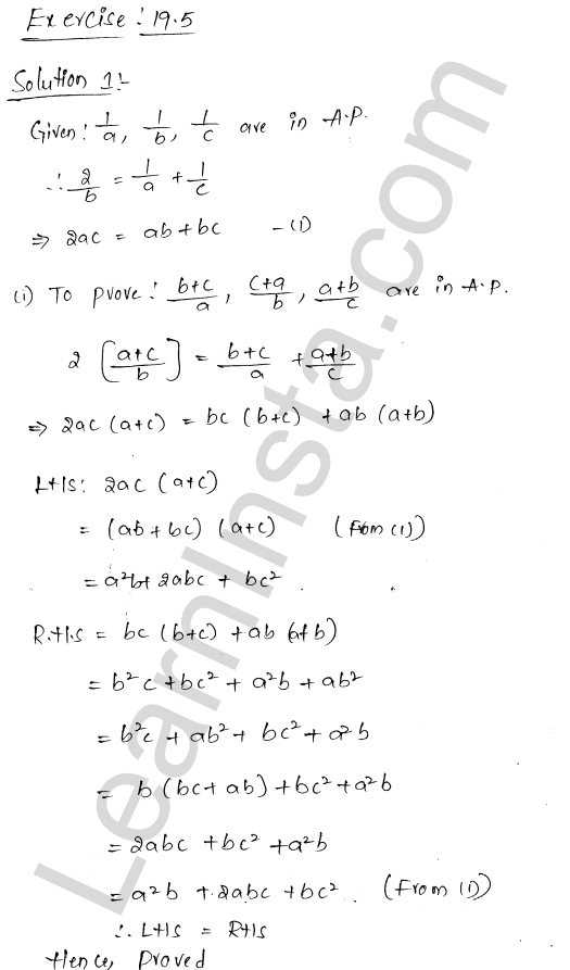 RD Sharma Class 11 Solutions Chapter 19 Arithmetic Progressions Ex 19.5 1.1