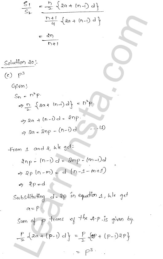 RD Sharma Class 11 Solutions Chapter 19 Arithmetic Progressions MCQ 1.15