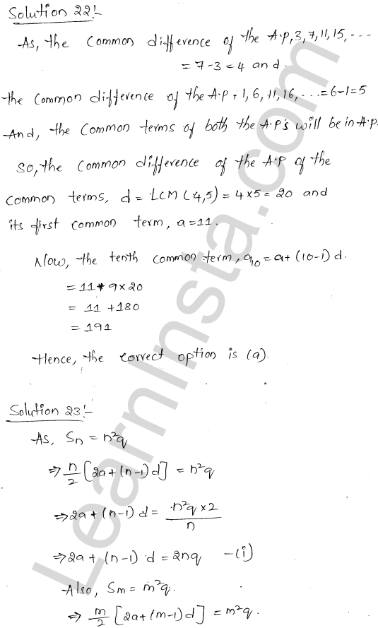 RD Sharma Class 11 Solutions Chapter 19 Arithmetic Progressions MCQ 1.17