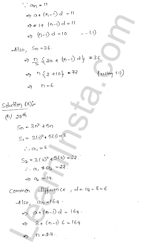 RD Sharma Class 11 Solutions Chapter 19 Arithmetic Progressions MCQ 1.6