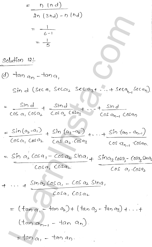 RD Sharma Class 11 Solutions Chapter 19 Arithmetic Progressions MCQ 1.9