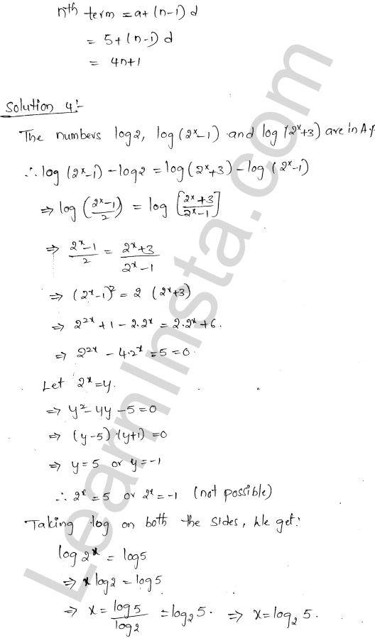 RD Sharma Class 11 Solutions Chapter 19 Arithmetic Progressions VSAQ 1.3