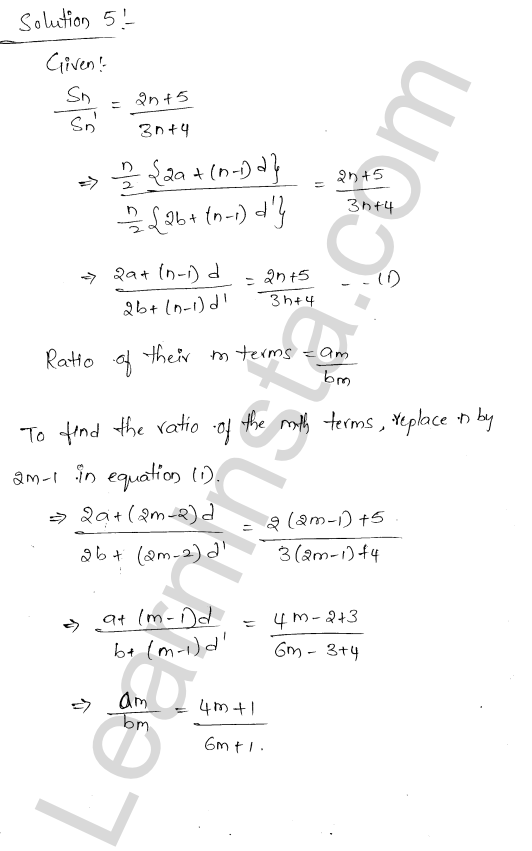 RD Sharma Class 11 Solutions Chapter 19 Arithmetic Progressions VSAQ 1.4