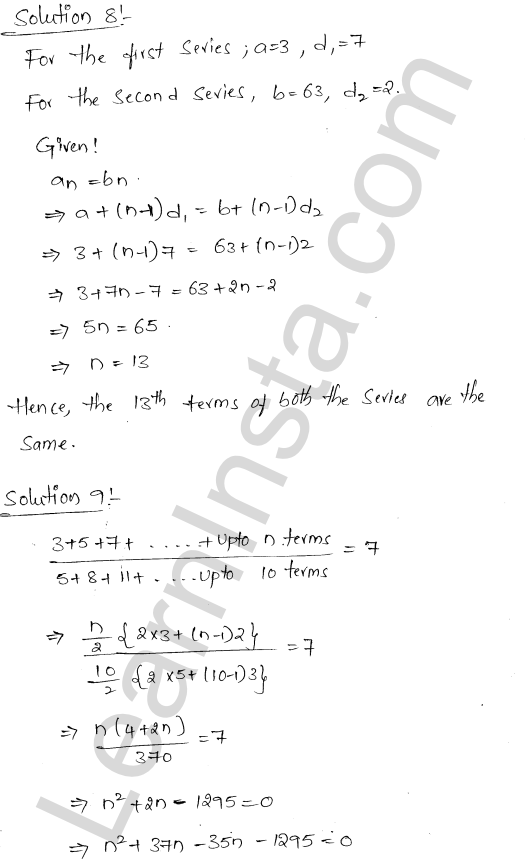 RD Sharma Class 11 Solutions Chapter 19 Arithmetic Progressions VSAQ 1.6