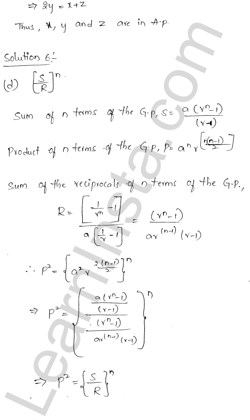 RD Sharma Class 11 Solutions Chapter 20 Geometric Progressions MCQ 1.5