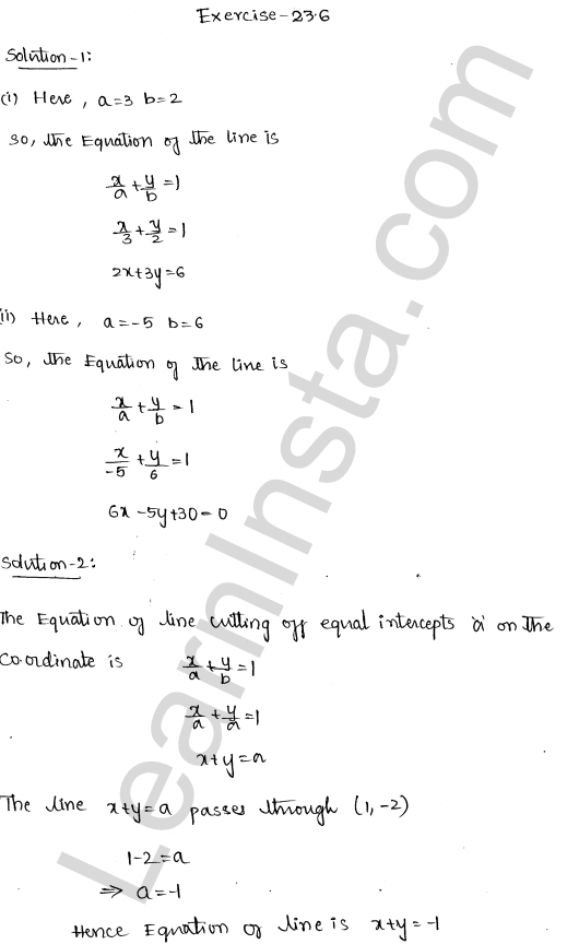 RD Sharma Class 11 Solutions Chapter 23 The Straight Lines Ex 23.6 1.1