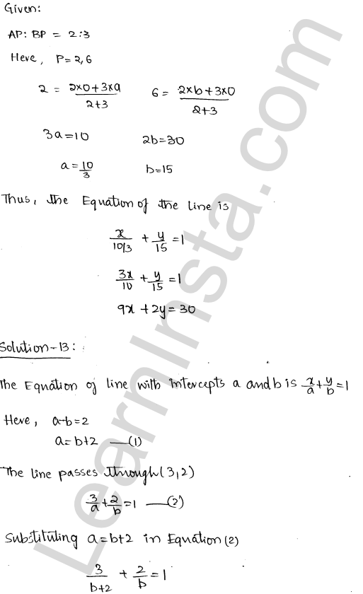 RD Sharma Class 11 Solutions Chapter 23 The Straight Lines Ex 23.6 1.10