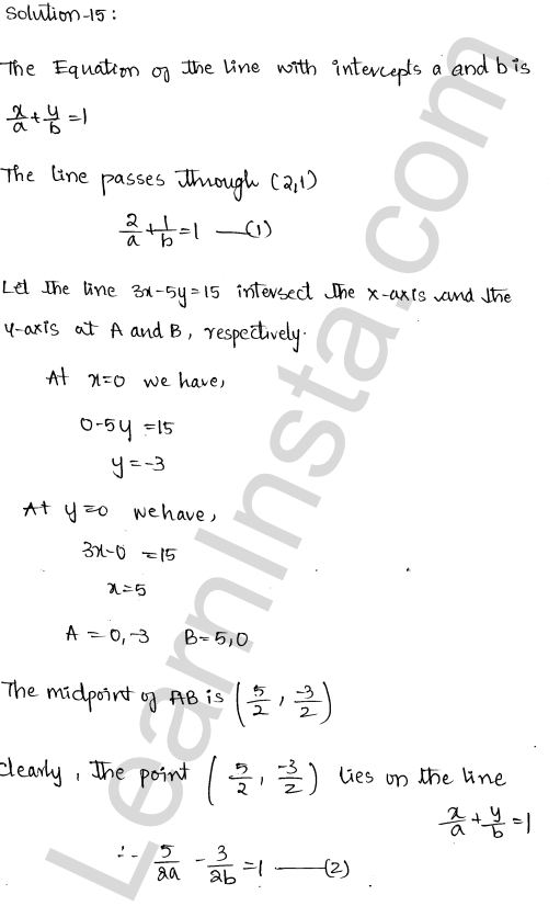 RD Sharma Class 11 Solutions Chapter 23 The Straight Lines Ex 23.6 1.13