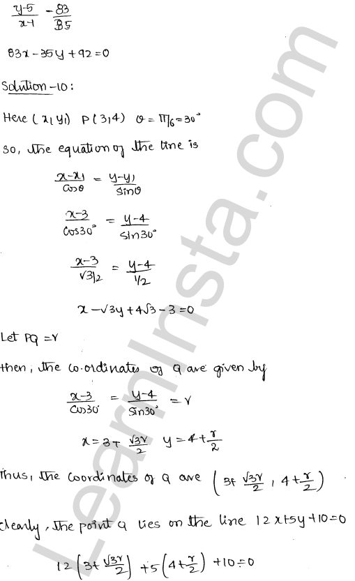 RD Sharma Class 11 Solutions Chapter 23 The Straight Lines Ex 23.8 1.11