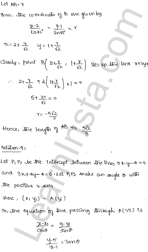 RD Sharma Class 11 Solutions Chapter 23 The Straight Lines Ex 23.8 1.9