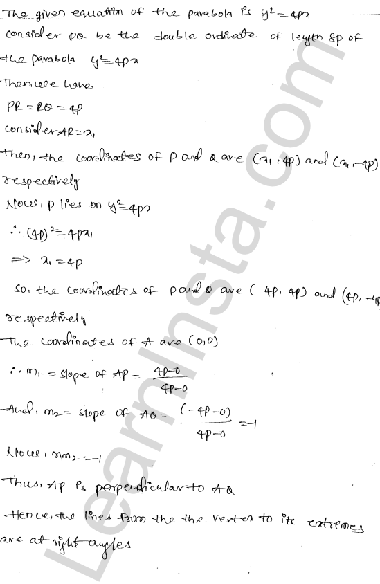 RD Sharma Class 11 Solutions Chapter 25 Parabola Ex 25.1 1.18