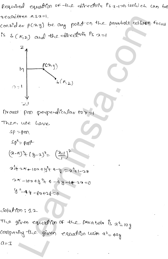 RD Sharma Class 11 Solutions Chapter 25 Parabola Ex 25.1 1.22
