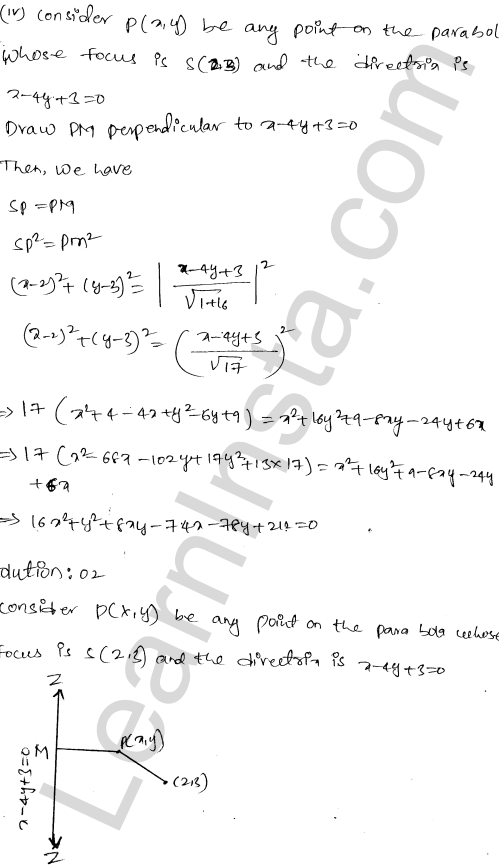 RD Sharma Class 11 Solutions Chapter 25 Parabola Ex 25.1 1.3