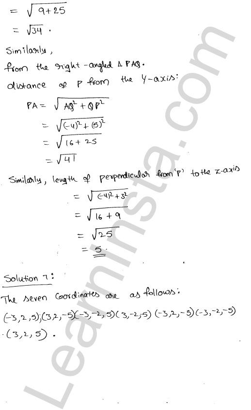 RD Sharma Class 11 Solutions Chapter 28 Introduction to 3D coordinate geometry Ex 28.1 1.5