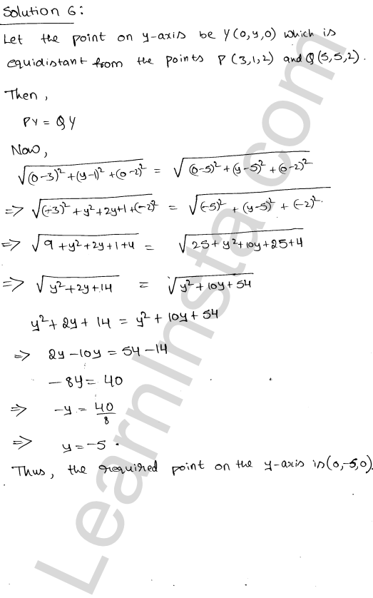 RD Sharma Class 11 Solutions Chapter 28 Introduction to 3D coordinate geometry Ex 28.2 1.10