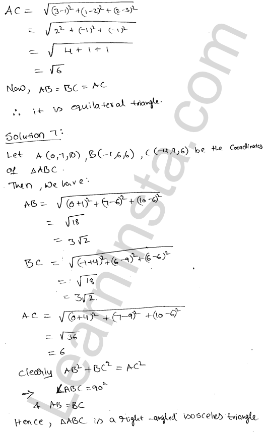 RD Sharma Class 11 Solutions Chapter 28 Introduction to 3D coordinate geometry Ex 28.2 1.12