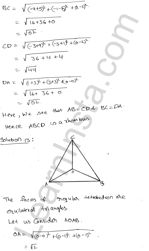 RD Sharma Class 11 Solutions Chapter 28 Introduction to 3D coordinate geometry Ex 28.2 1.16
