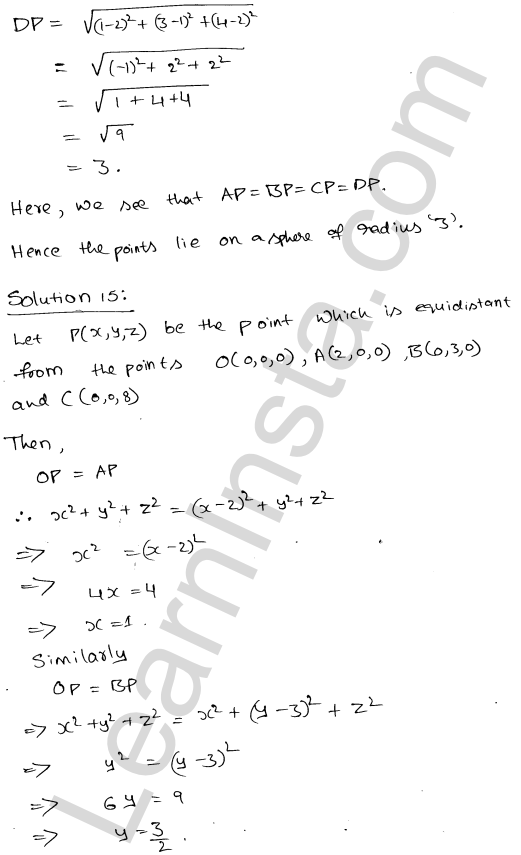 RD Sharma Class 11 Solutions Chapter 28 Introduction to 3D coordinate geometry Ex 28.2 1.18
