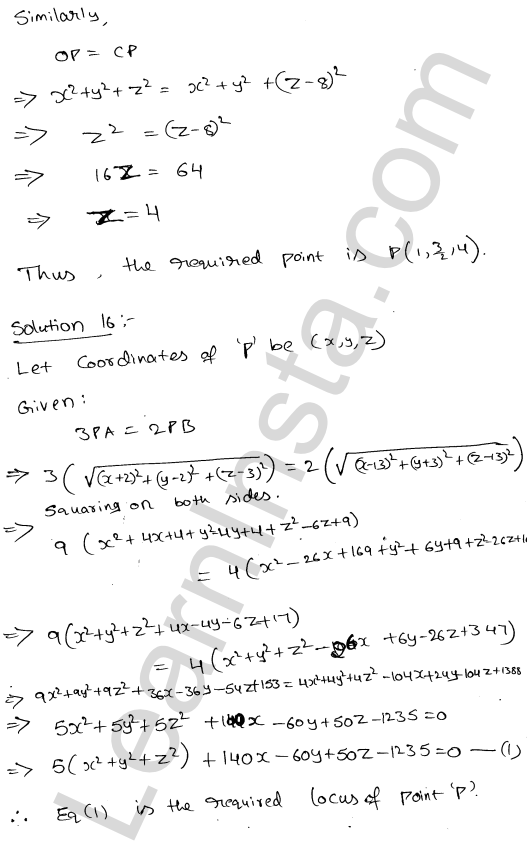 RD Sharma Class 11 Solutions Chapter 28 Introduction to 3D coordinate geometry Ex 28.2 1.19