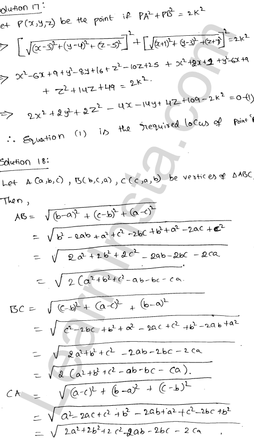 RD Sharma Class 11 Solutions Chapter 28 Introduction to 3D coordinate geometry Ex 28.2 1.20