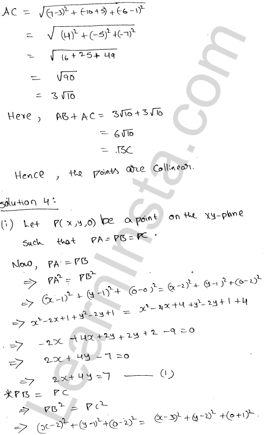 RD Sharma Class 11 Solutions Chapter 28 Introduction to 3D coordinate geometry Ex 28.2 1.4