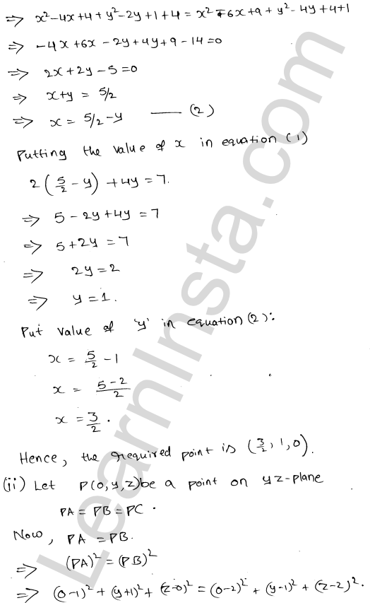 RD Sharma Class 11 Solutions Chapter 28 Introduction to 3D coordinate geometry Ex 28.2 1.5