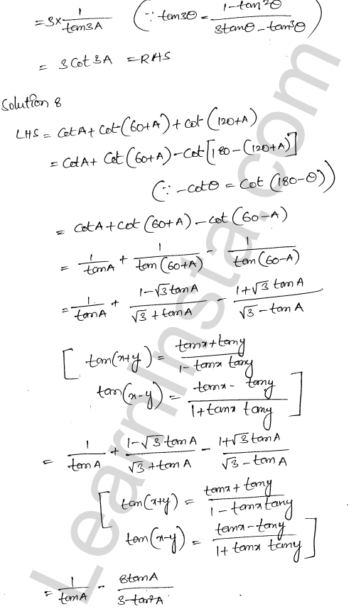 RD Sharma Class 11 Solutions Chapter 9 Trigonometric Ratios of Multiple and Submultiple Angles Ex 9.2 1.7