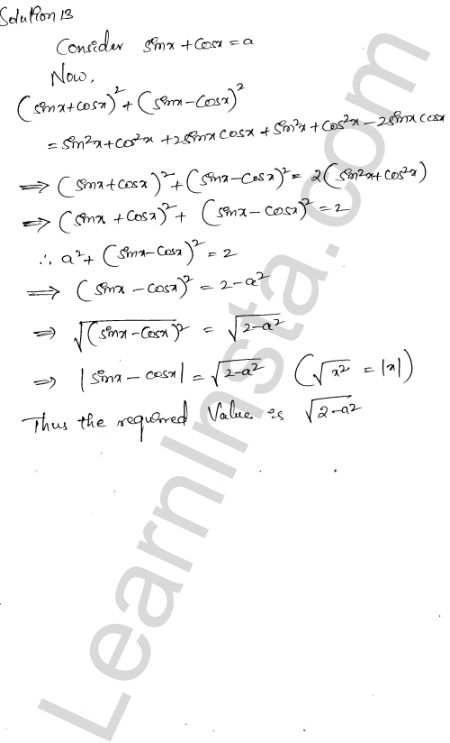 RD Sharma Class 11 Solutions Chapter 9 Trigonometric Ratios of Multiple and Submultiple Angles VSAQ 1.8