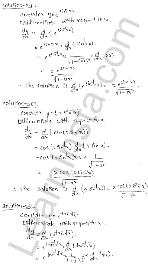 RD Sharma Class 12 Solutions Chapter 11 Differentiation Ex 11.2 1.10