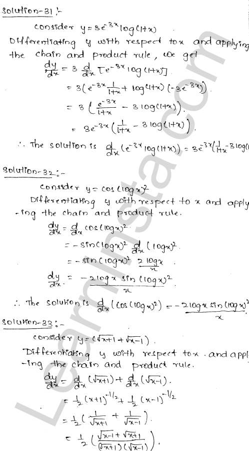 RD Sharma Class 12 Solutions Chapter 11 Differentiation Ex 11.2 1.13