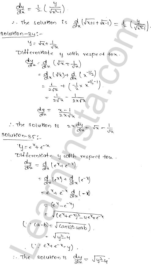 RD Sharma Class 12 Solutions Chapter 11 Differentiation Ex 11.2 1.14