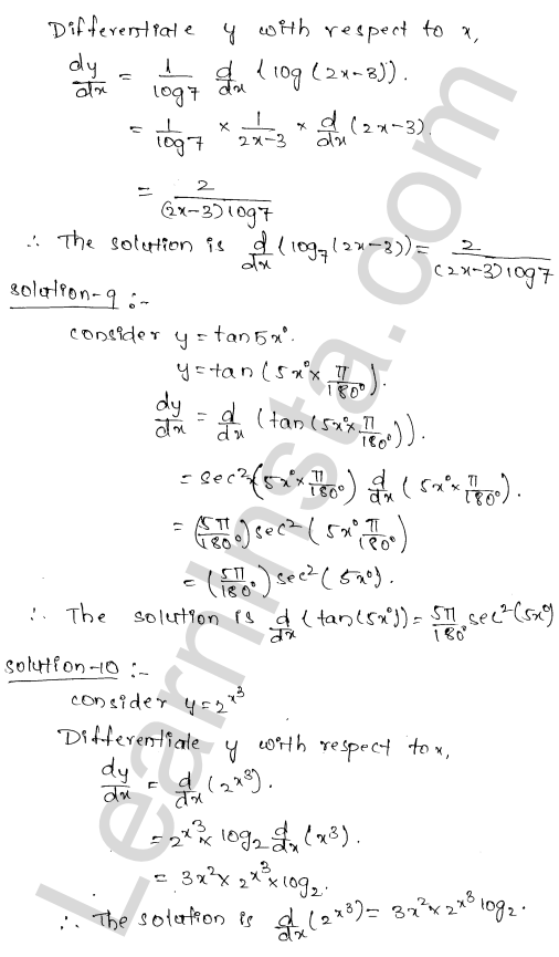 RD Sharma Class 12 Solutions Chapter 11 Differentiation Ex 11.2 1.4