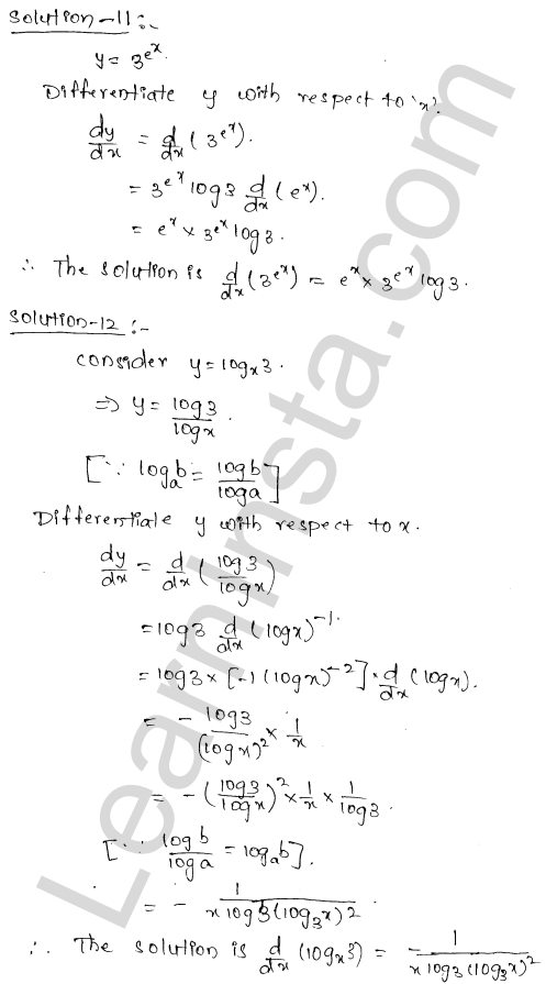 RD Sharma Class 12 Solutions Chapter 11 Differentiation Ex 11.2 1.5