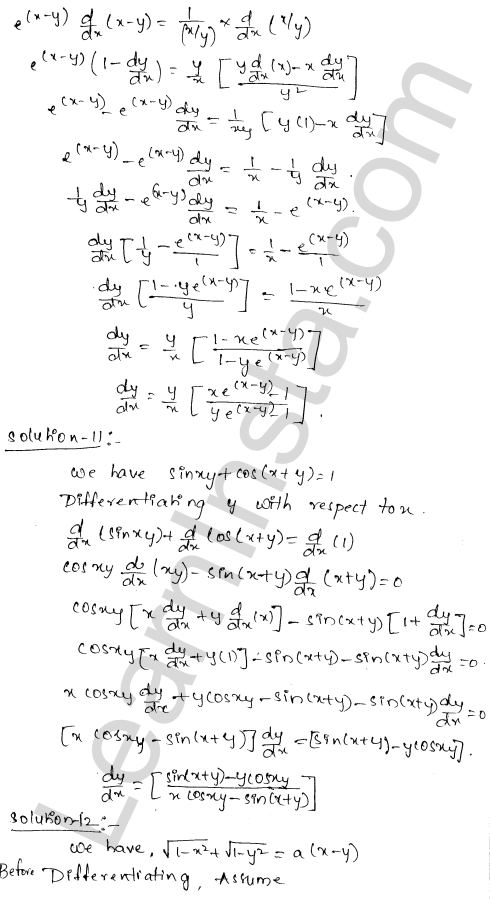 RD Sharma Class 12 Solutions Chapter 11 Differentiation Ex 11.4 1.5