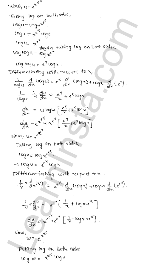 RD Sharma Class 12 Solutions Chapter 11 Differentiation Ex 11.6 1.4