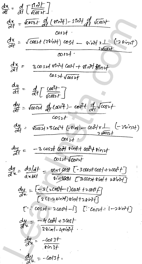 RD Sharma Class 12 Solutions Chapter 11 Differentiation Ex 11.7 1.11