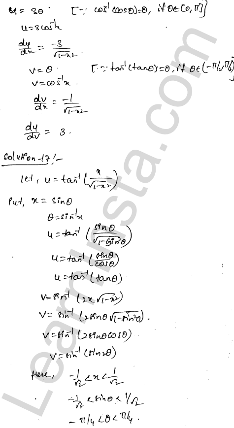 RD Sharma Class 12 Solutions Chapter 11 Differentiation Ex 11.8 1.15